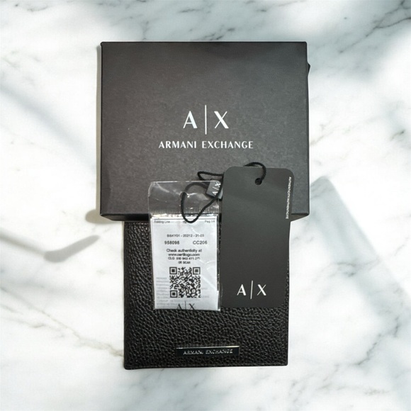 Armani Exchange Black Genuine Leather Wallet - Picture 4 of 5